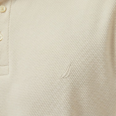  Nautica Erkek Bej Classic Fit Polo Yaka T-Shirt
