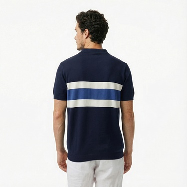  Nautica Erkek Lacivert Classic Fit Çizgili Triko
