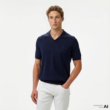  Nautica Erkek Lacivert Classic Fit Triko