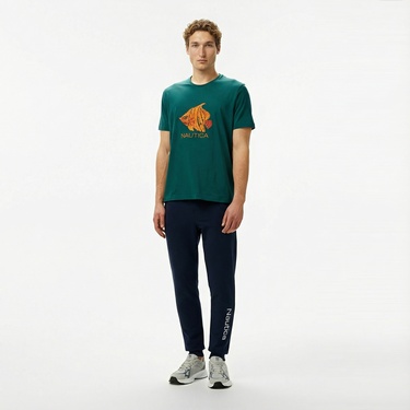  Nautica Erkek Yeşil Regular Fit T-Shirt