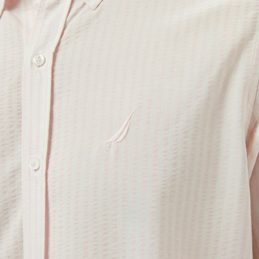  Nautica Erkek Pembe Classic Fit Çizgili Gömlek