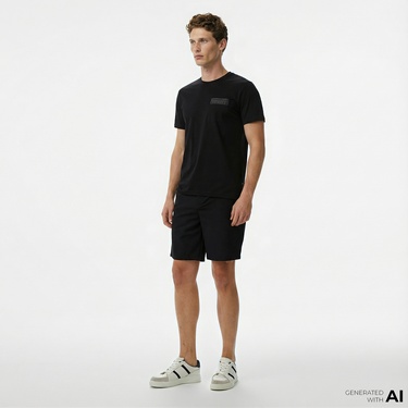  Nautica Erkek Siyah Bermuda