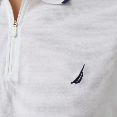  Nautica Erkek Beyaz Classic Fit Polo Yaka T-Shirt