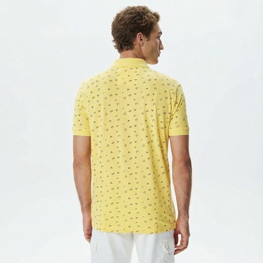  Nautica Erkek Sarı Kısa Kollu Polo Yaka T-Shirt