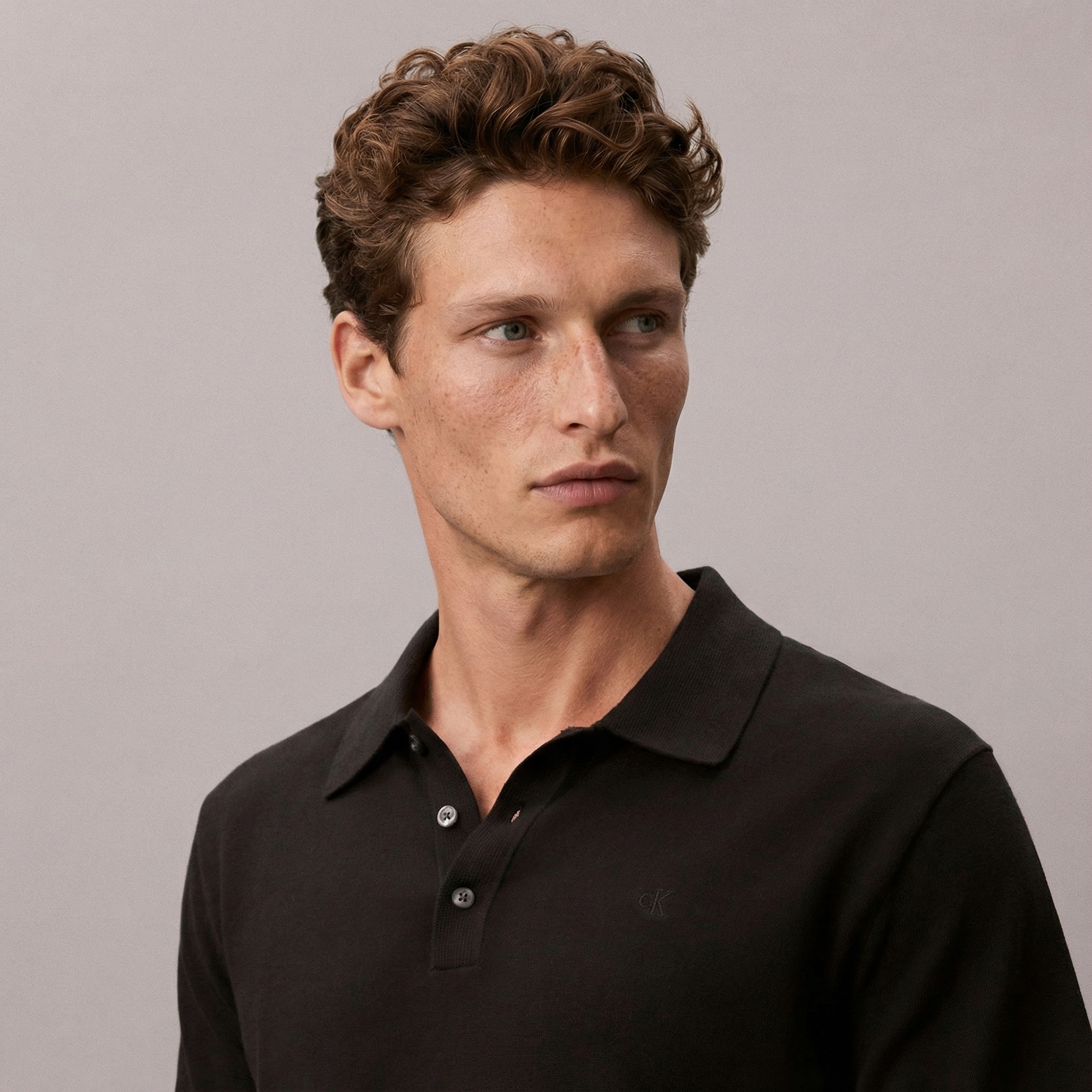 Calvin Klein Supima Polo Erkek Siyah Triko