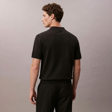  Calvin Klein Supima Polo Erkek Siyah Triko