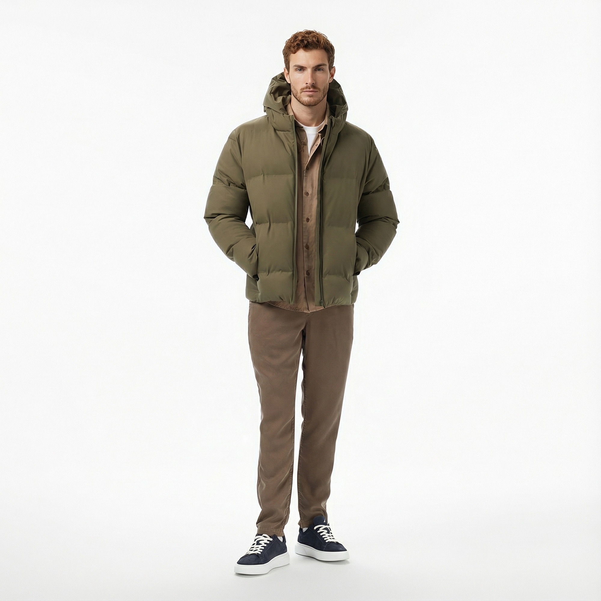 Nautica Erkek Yeşil Regular Fit Mont