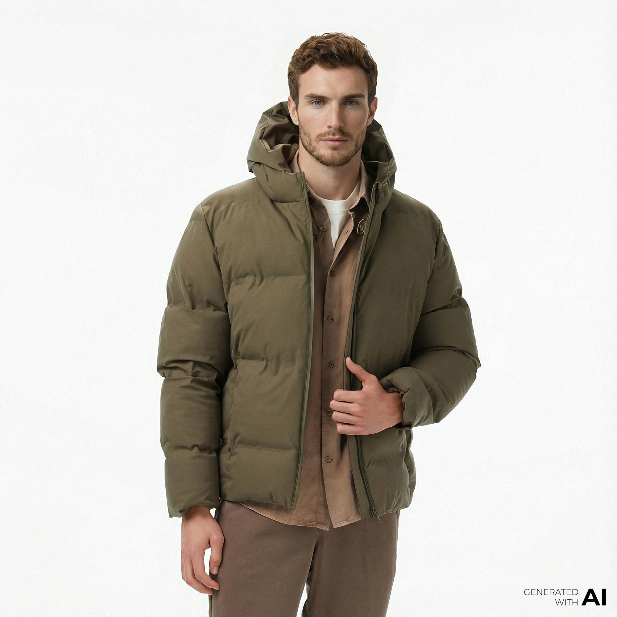 Nautica Erkek Yeşil Regular Fit Mont