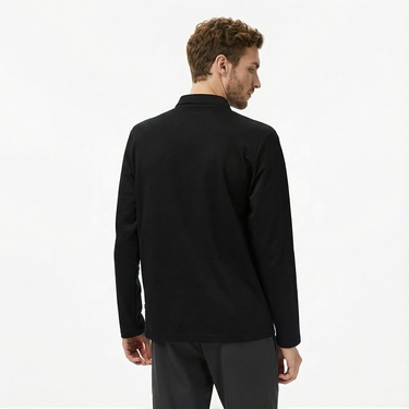  Nautica Erkek Siyah Classic Fit Uzun Kollu Polo Yaka T-Shirt