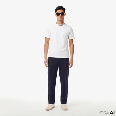  Erkek Regular Fit Bisiklet Yaka Beyaz T-Shirt