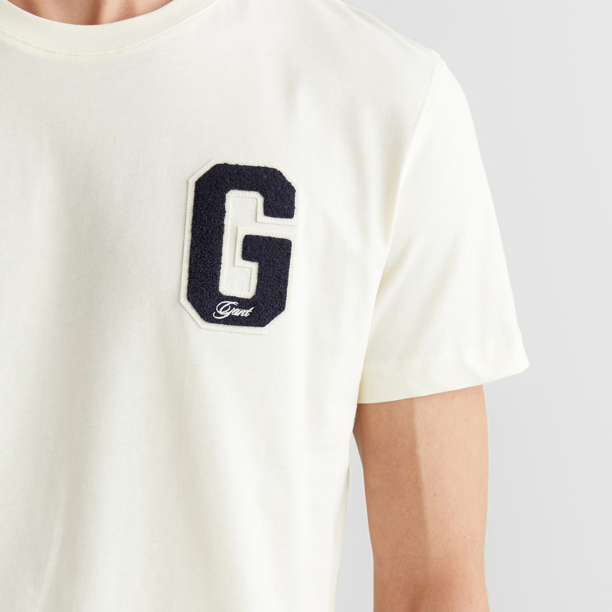 Erkek Beyaz Tişört Normal Kesim