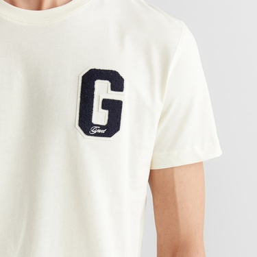  Men's cream t-shirt regular fit