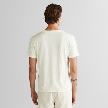  Men's cream t-shirt regular fit