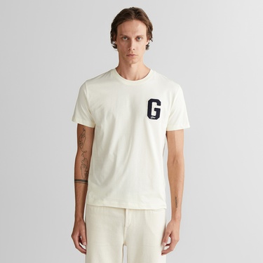  Men's cream t-shirt regular fit
