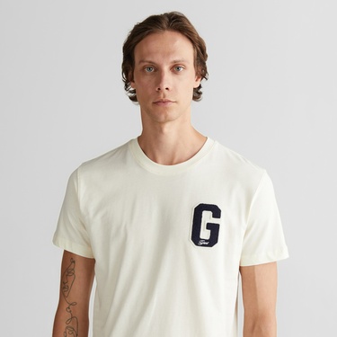  Men's cream t-shirt regular fit