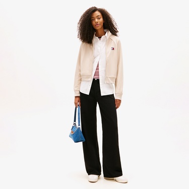  Tommy Hilfiger Badge Kadın Bej Ceket