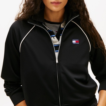  Tommy Hilfiger Badge Kadın Siyah Ceket