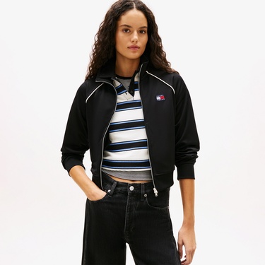  Tommy Hilfiger Badge Kadın Siyah Ceket