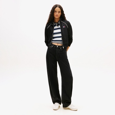  Tommy Hilfiger Badge Kadın Siyah Ceket