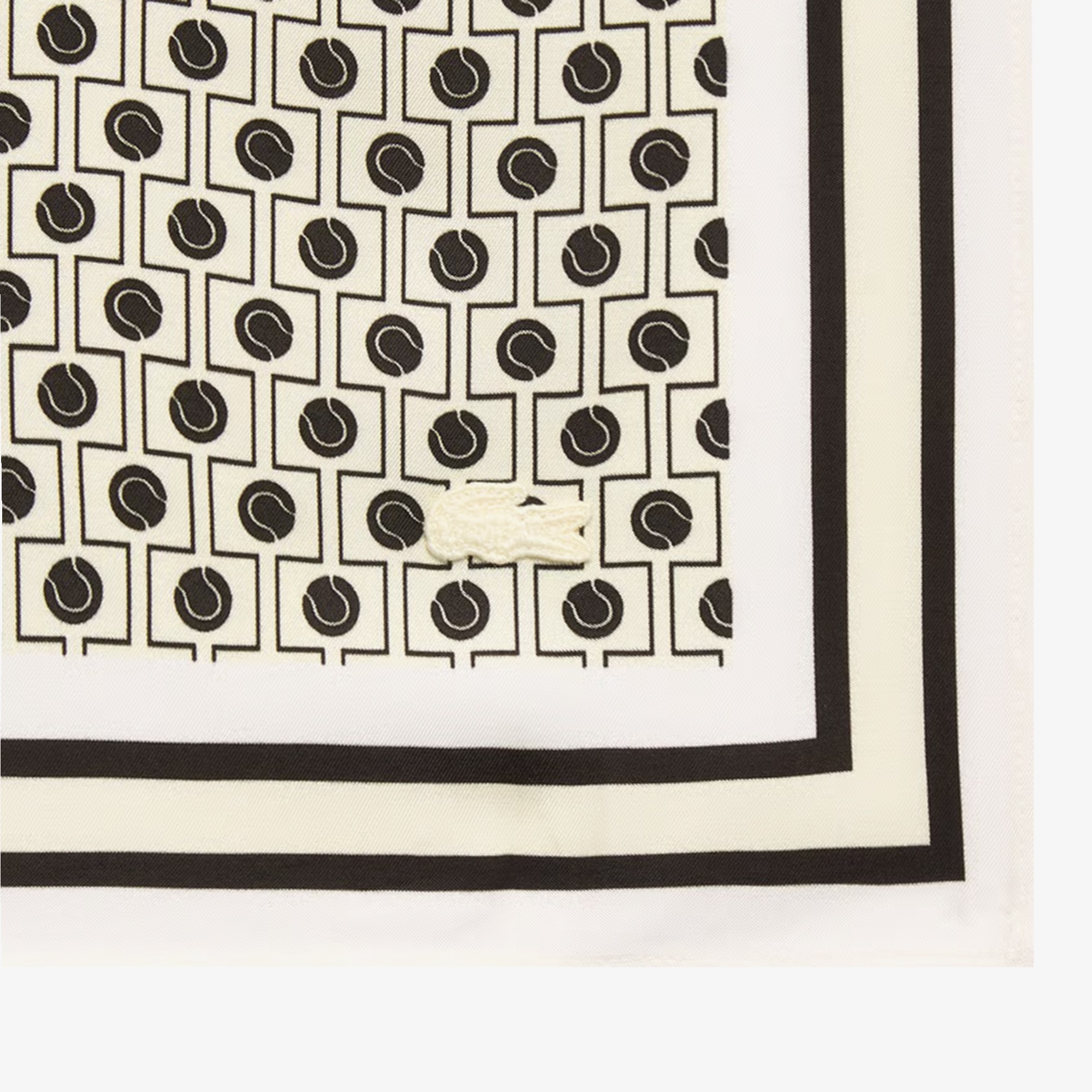 Lacoste Kadın Desenli Kahverengi Fular