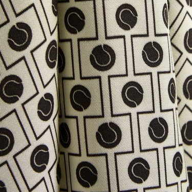  Lacoste Kadın Desenli Kahverengi Fular