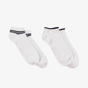  Nautica Unisex Beyaz 2'li Çorap