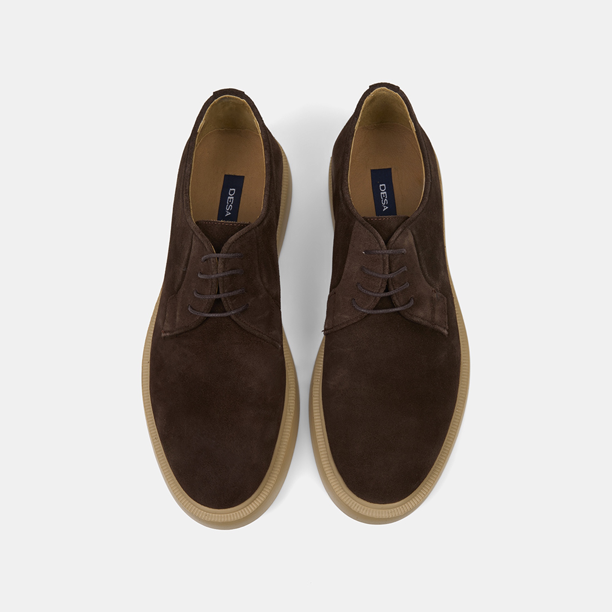 Erkek Kahve Bağcıklı Süet Klasik Ayakkabı