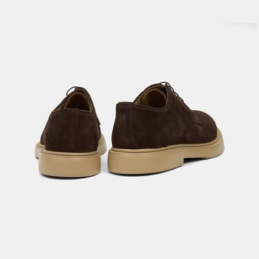  Erkek Kahve Bağcıklı Süet Klasik Ayakkabı