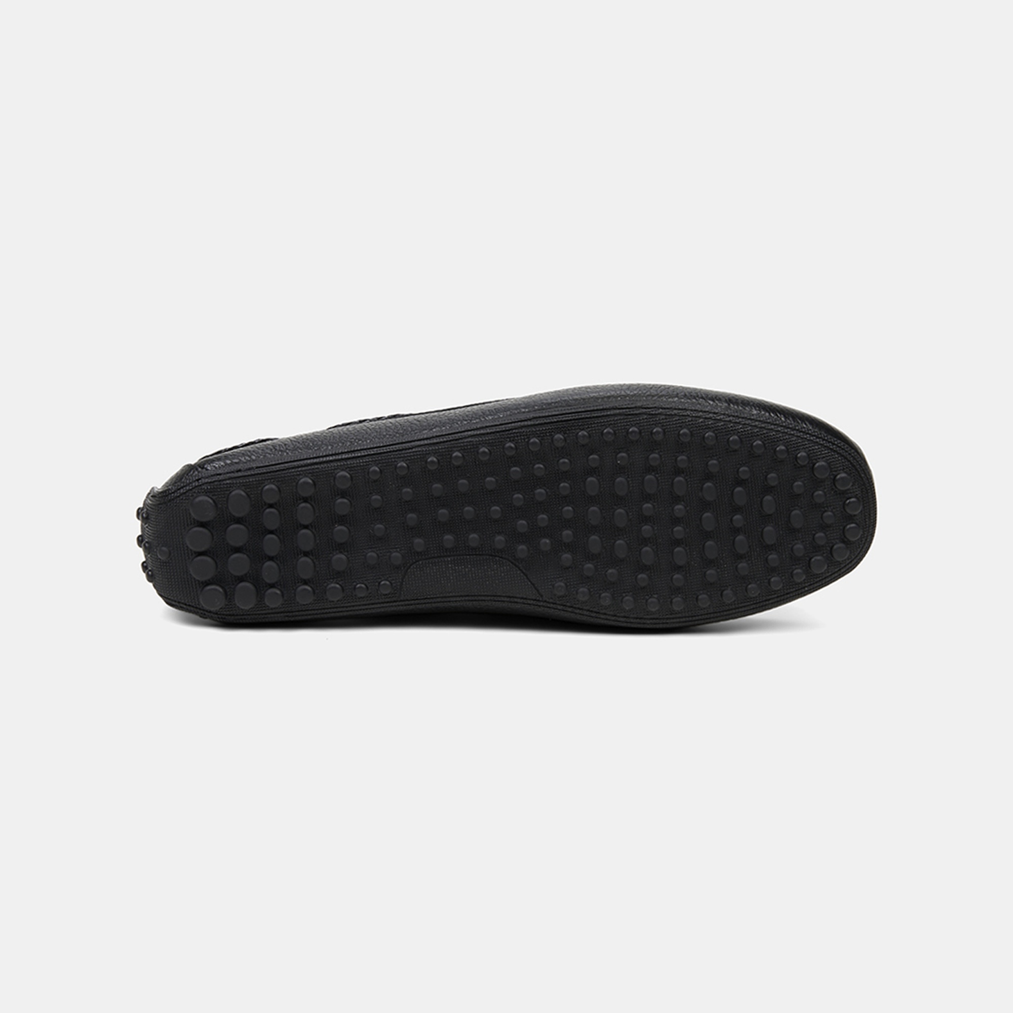 Erkek Siyah Zımba Detaylı İpli Deri Loafer