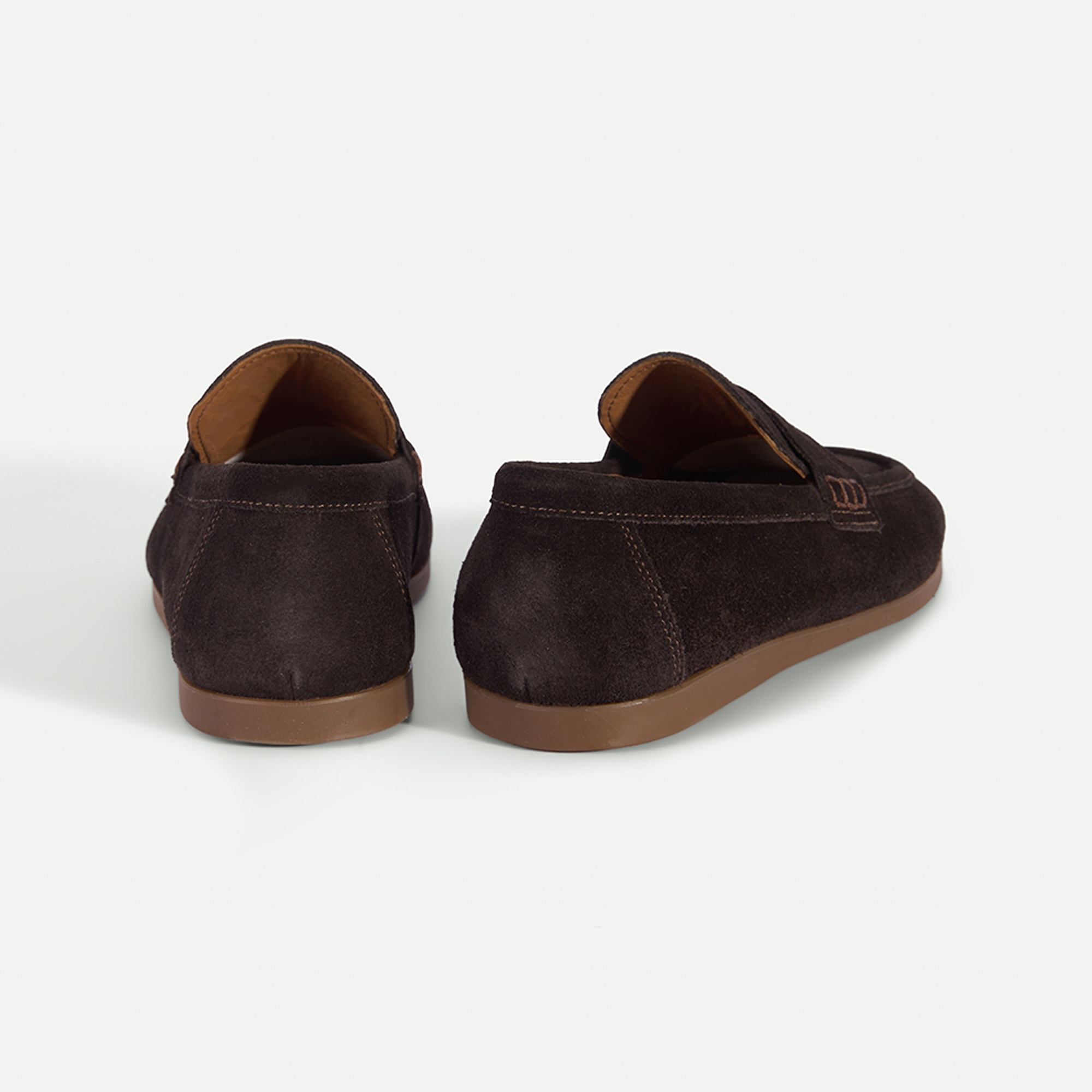 Erkek Kahve Klasik Süet Deri Loafer