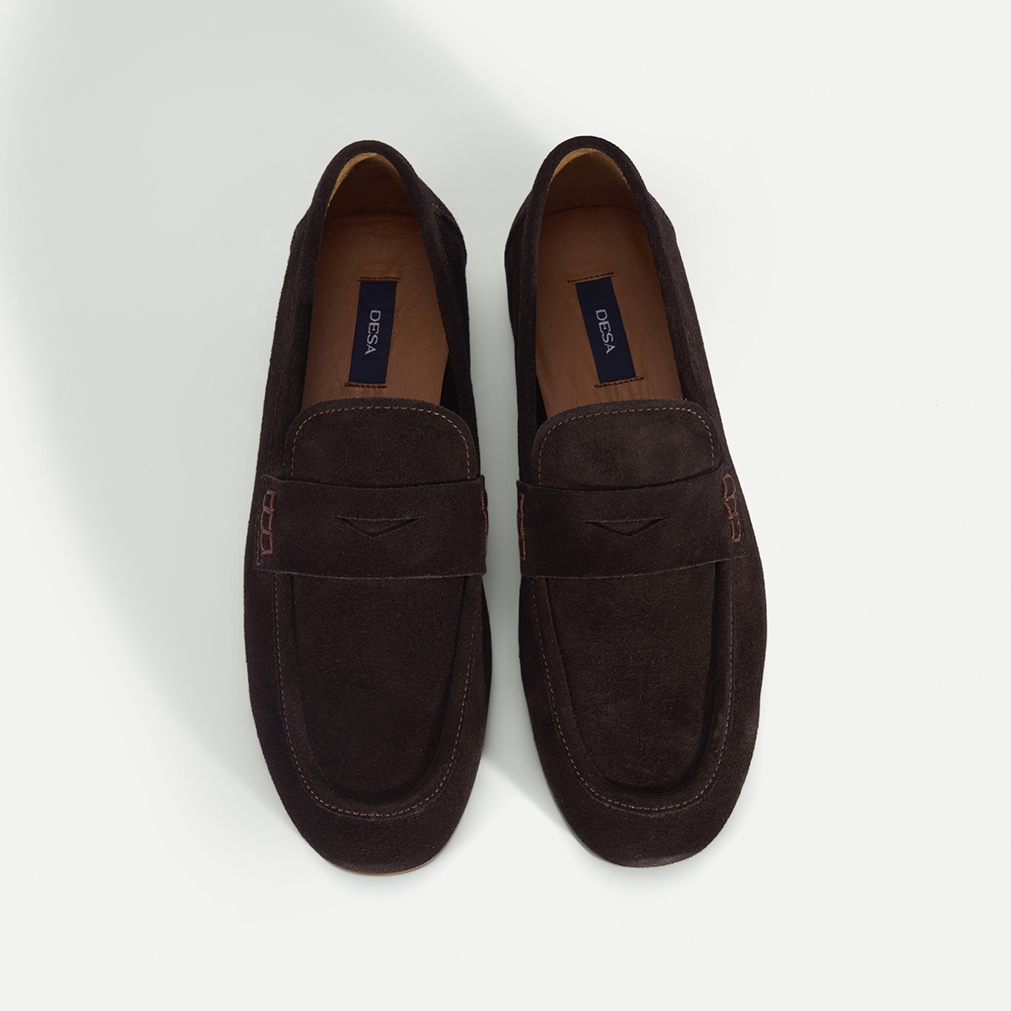 Erkek Kahve Klasik Süet Deri Loafer