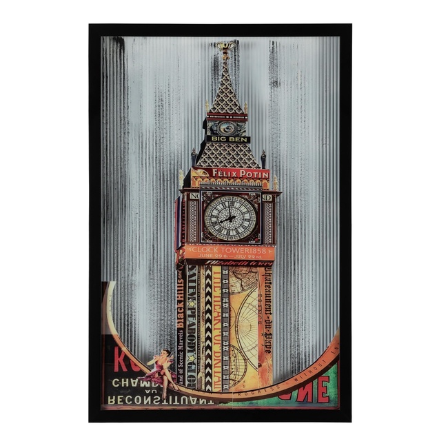  TIMELESS TOWER ÇERÇEVELİ CAM TABLO 60X90CM