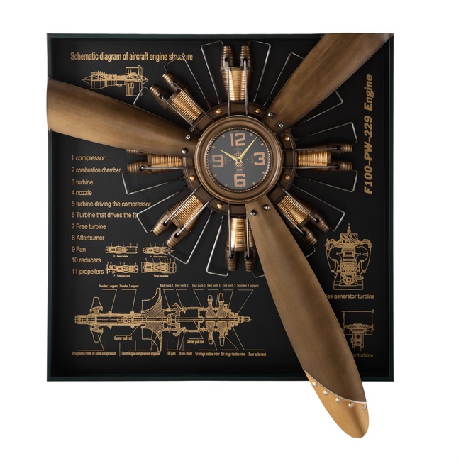  ELICA GOLD DUVAR SAATİ 80X15X96CM