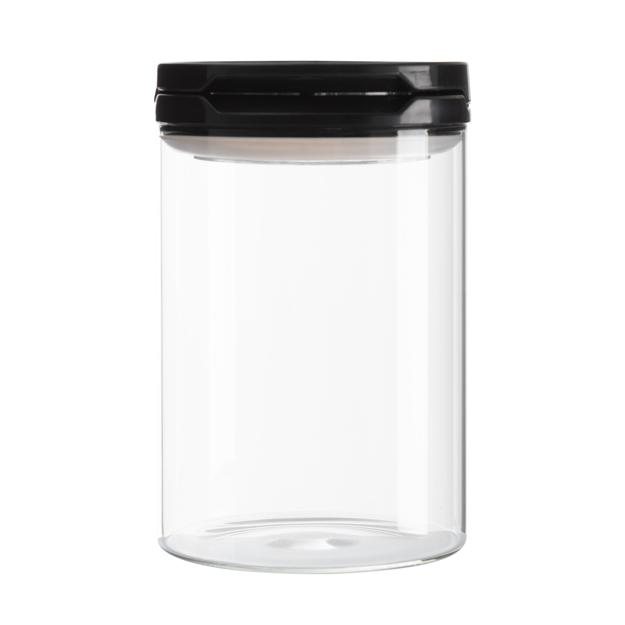 CAM KAVANOZ VAKUMLU KAPAK SİYAH 1300 ML