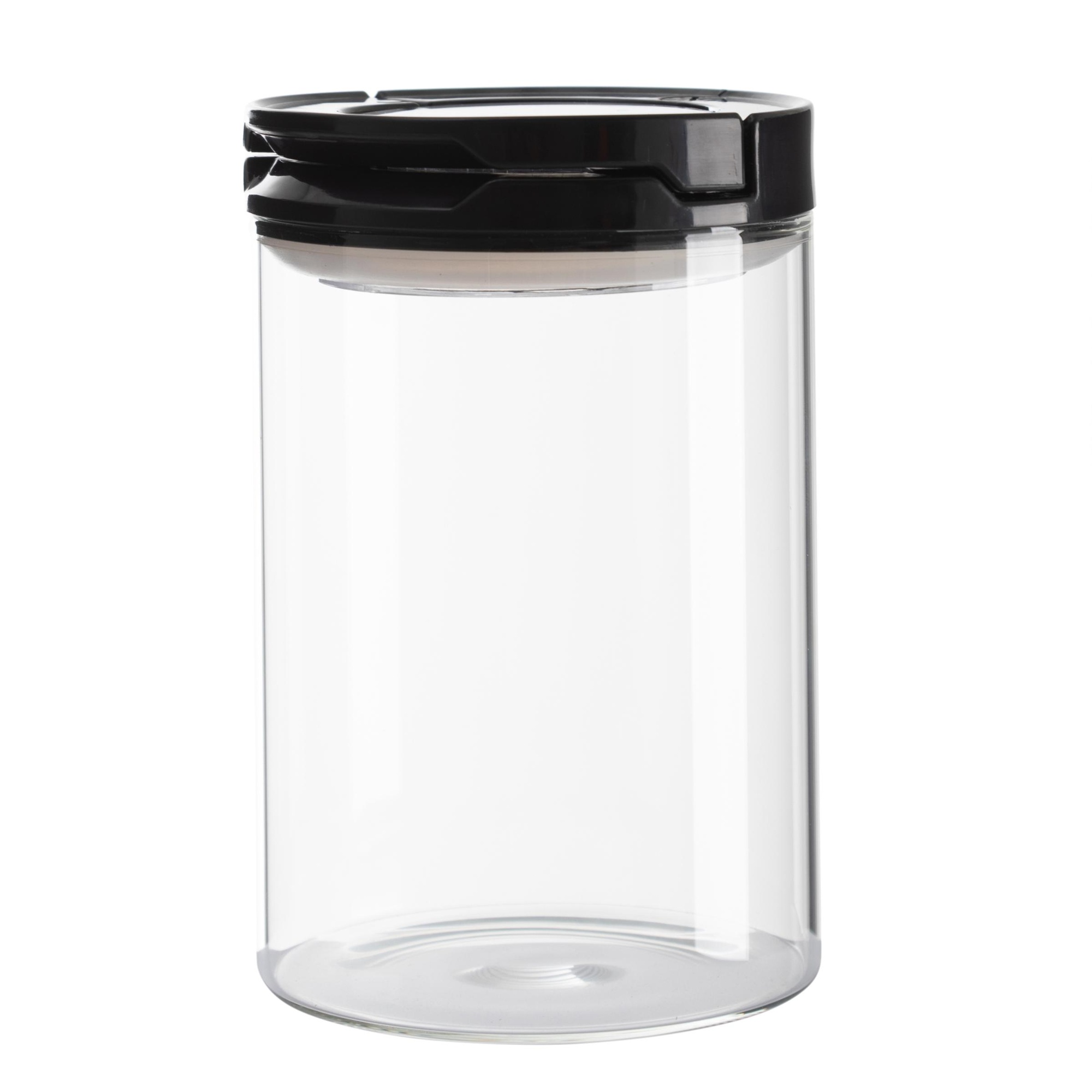 CAM KAVANOZ VAKUMLU KAPAK SİYAH 1300 ML