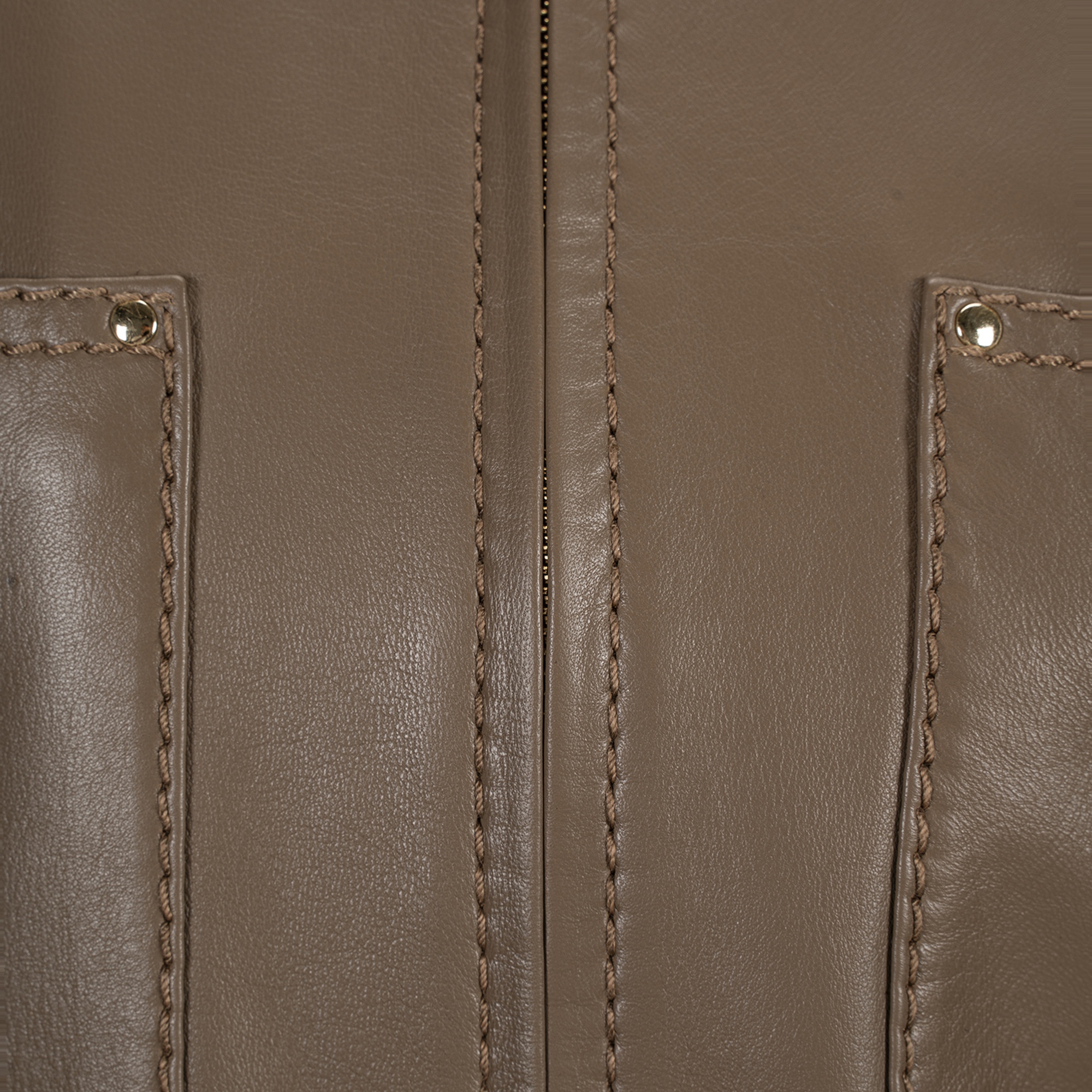 Kadın Kahve Gömlek Yakalı Kısa Deri Ceket