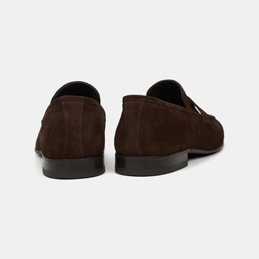  Erkek Kahve Klasik Süet Loafer