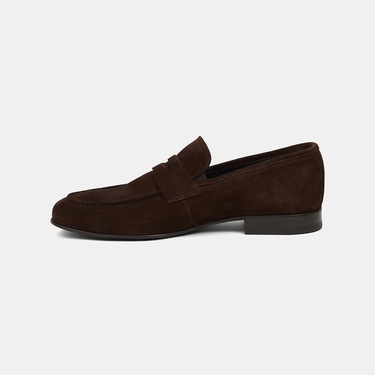  Erkek Kahve Klasik Süet Loafer