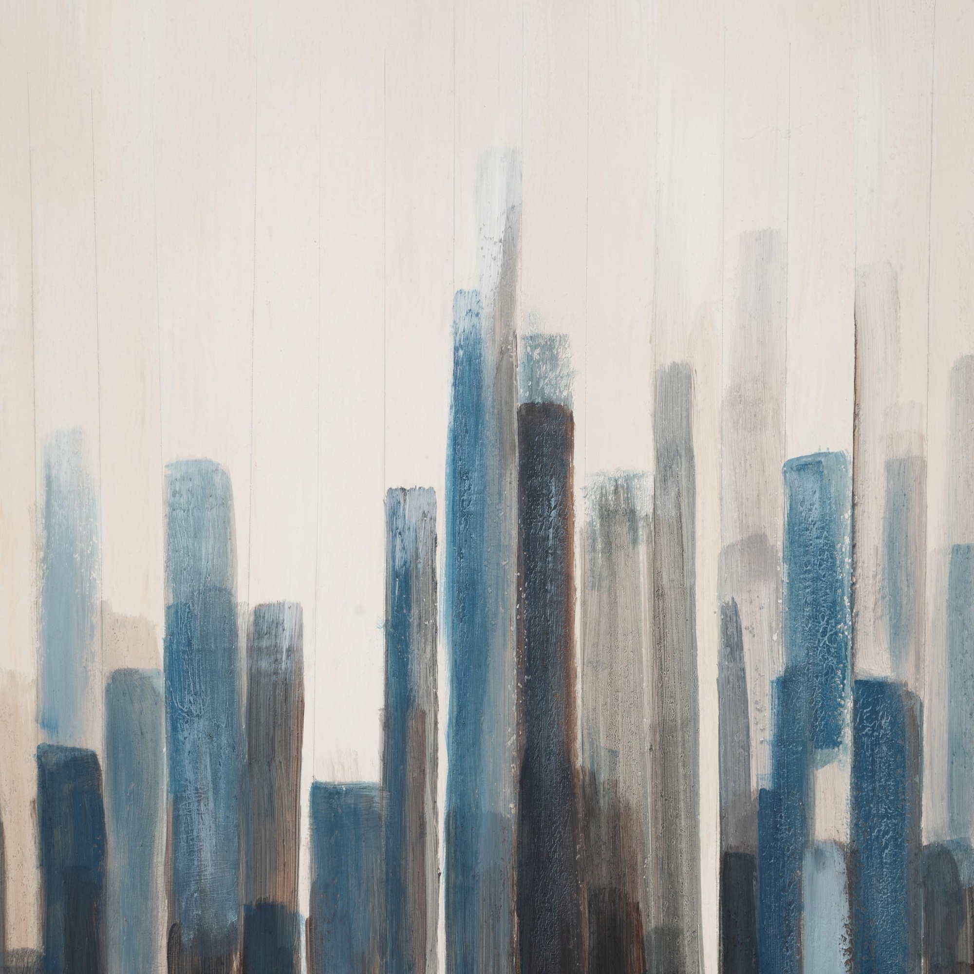 BLUE STRATA ÇERÇEVELİ YAĞLIBOYA TABLO 90X120 CM