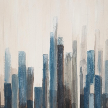  BLUE STRATA ÇERÇEVELİ YAĞLIBOYA TABLO 90X120 CM