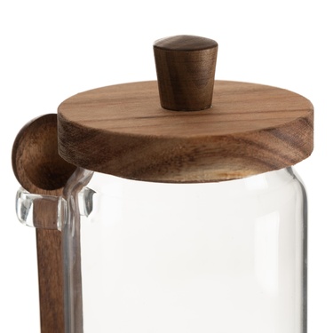  CAM KAVANOZ AKASYA KAPAK&KAŞIK 700 ML