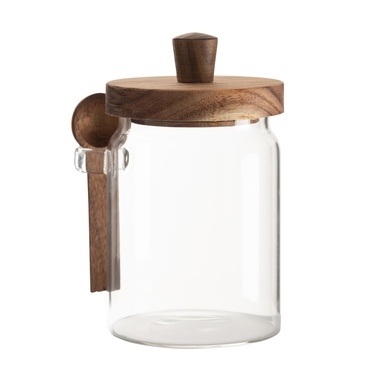  CAM KAVANOZ AKASYA KAPAK&KAŞIK 700 ML