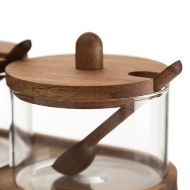  AKASYA STANDLI KAPAKLI KAŞIKLI İKİLİ BAHARATLIK