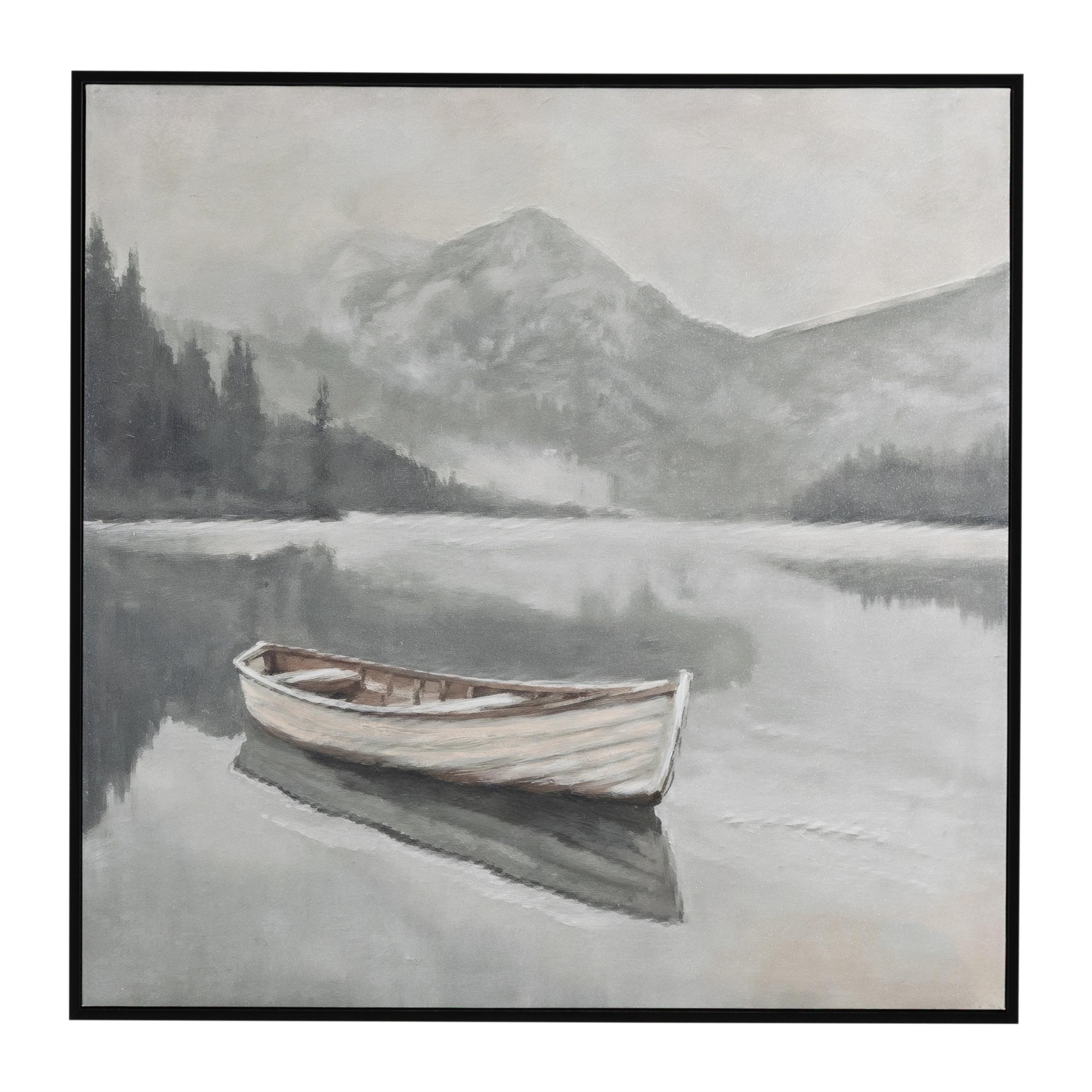 QUIET SHORE ÇERÇEVELİ YAĞLIBOYA TABLO 100X100 CM