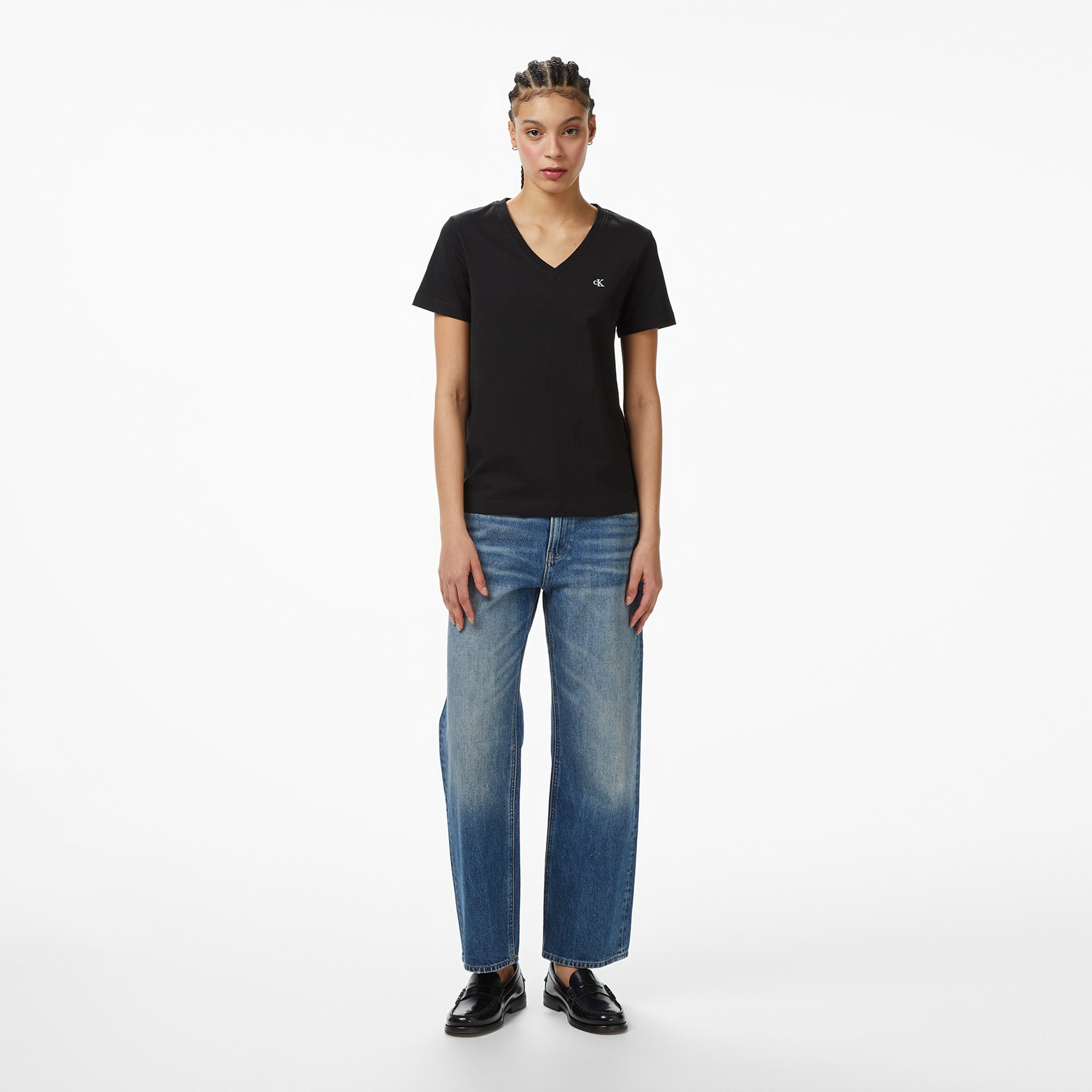 Calvin Klein Monogram Kadın Siyah T-Shirt