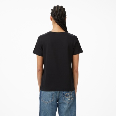  Calvin Klein Monogram Kadın Siyah T-Shirt
