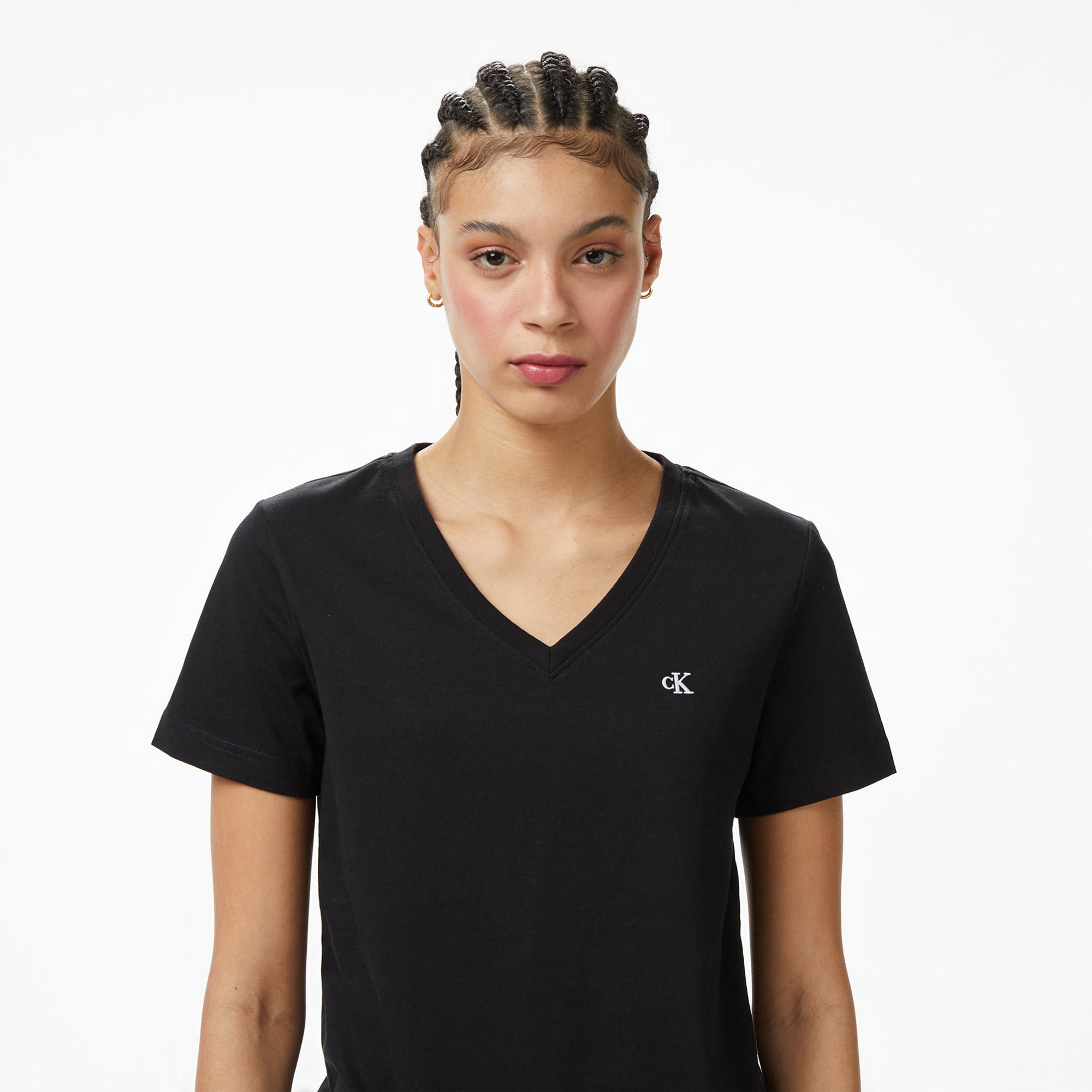 Calvin Klein Monogram Kadın Siyah T-Shirt