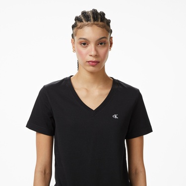  Calvin Klein Monogram Kadın Siyah T-Shirt
