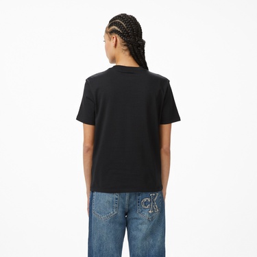  Calvin Klein Classic Graphic Kadın Siyah T-Shirt