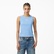 Calvin Klein Woven Label 2X2 Baby Tank Kadın Mavi Kolsuz T-Shirt
